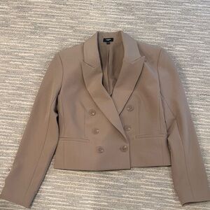 Cropped double breasted jacket Express Editor